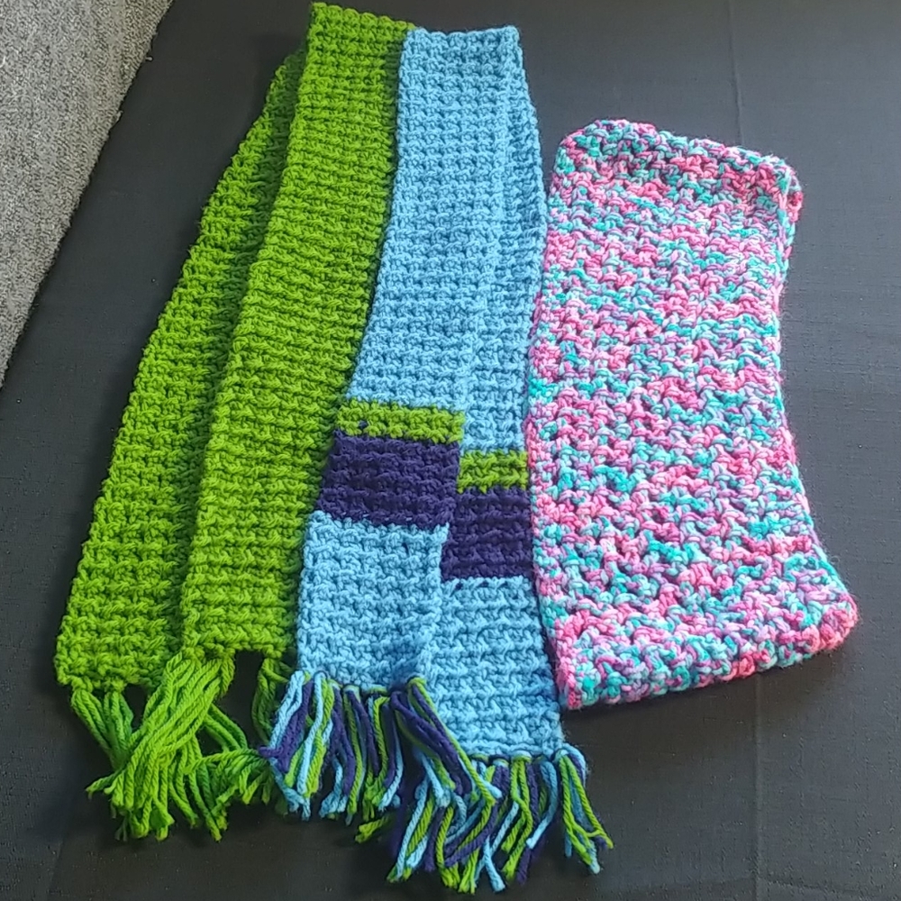 Handmade Crotched Scarf Bundle